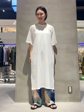 「JOINT WORKS（ジョイントワークス）のアイテム（トップス）」を使った、mizukiさん（レディース・155cm）の夏コーディネート