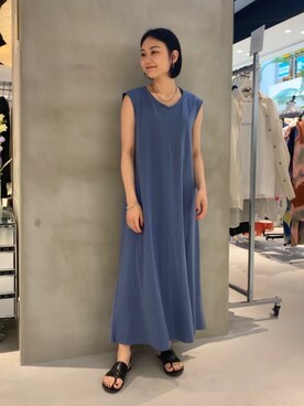 「JOINT WORKS（ジョイントワークス）のアイテム（ワンピース/ドレス）」を使った、mizukiさん（レディース・155cm）の夏コーディネート