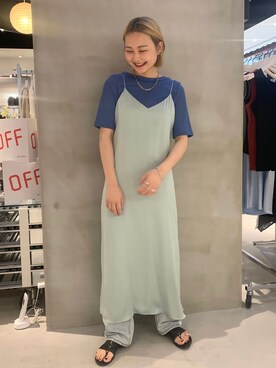 「JOINT WORKS（ジョイントワークス）のアイテム（トップス）」を使った、mizukiさん（レディース・155cm）の夏コーディネート