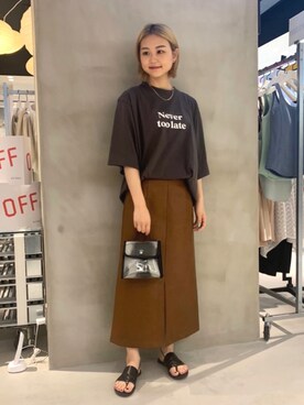 「JOINT WORKS（ジョイントワークス）のアイテム（トップス）」を使った、mizukiさん（レディース・155cm）の夏コーディネート