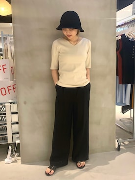 「JOINT WORKS（ジョイントワークス）のアイテム」を使った、mizukiさん（レディース・155cm）の夏コーディネート