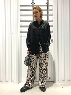 「JOINT WORKS（ジョイントワークス）のアイテム（シャツ/ブラウス）」を使った、mizukiさん（レディース・155cm）の秋コーディネート