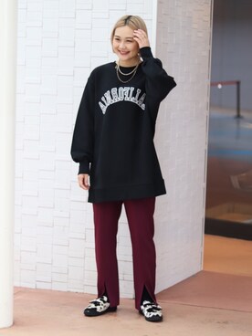 「MANEBU（マネブ）のアイテム」を使った、mizukiさん（レディース・155cm）の秋コーディネート