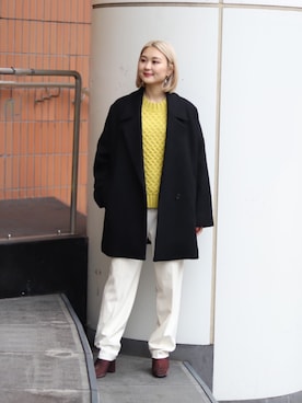 「JOINT WORKS（ジョイントワークス）のアイテム（ジャケット/アウター）」を使った、mizukiさん（レディース・155cm）の冬コーディネート
