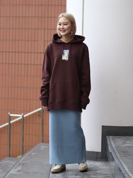 「MANEBU（マネブ）のアイテム」を使った、mizukiさん（レディース・155cm）の冬コーディネート