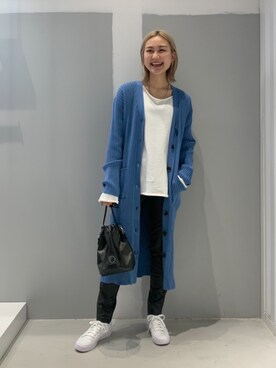 「JOINT WORKS（ジョイントワークス）のアイテム（トップス）」を使った、mizukiさん（レディース・155cm）の冬コーディネート