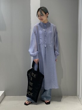 「JOINT WORKS（ジョイントワークス）のアイテム（ワンピース/ドレス）」を使った、mizukiさん（レディース・155cm）の春コーディネート