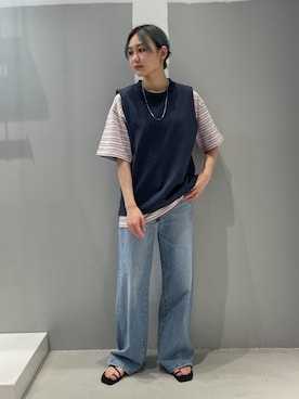 「JOINT WORKS（ジョイントワークス）のアイテム（トップス）」を使った、mizukiさん（レディース・155cm）の春コーディネート