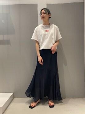 「JOINT WORKS（ジョイントワークス）のアイテム（トップス）」を使った、mizukiさん（レディース・155cm）の春コーディネート