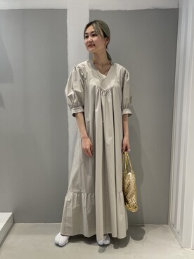「JOINT WORKS（ジョイントワークス）のアイテム（ワンピース/ドレス）」を使った、mizukiさん（レディース・155cm）の春コーディネート