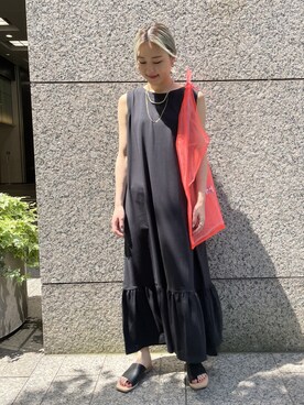 「JOINT WORKS（ジョイントワークス）のアイテム（ワンピース/ドレス）」を使った、mizukiさん（レディース・155cm）の春コーディネート
