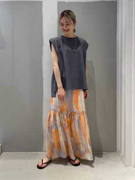 「JOINT WORKS（ジョイントワークス）のアイテム（トップス）」を使った、mizukiさん（レディース・155cm）の春コーディネート