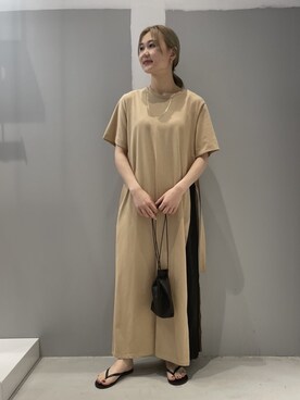 「JOINT WORKS（ジョイントワークス）のアイテム（ワンピース/ドレス）」を使った、mizukiさん（レディース・155cm）の春コーディネート
