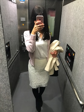 「コンサバ」｜「アイテム（アンサンブル）」を使った、Mitsueleenoさん（レディース・164cm）の冬コーディネート