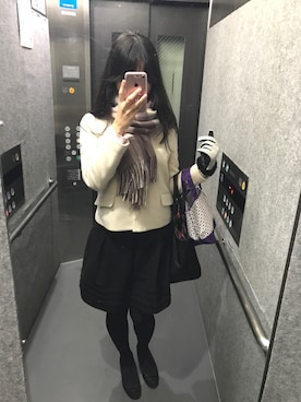 「コンサバ」｜「アイテム（アンサンブル）」を使った、Mitsueleenoさん（レディース・164cm）の冬コーディネート