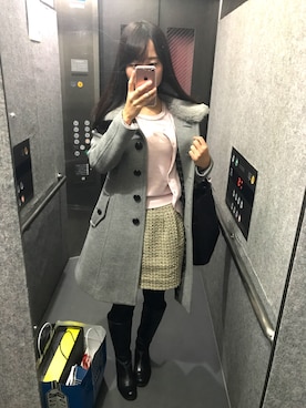 「コンサバ」｜「アイテム（アンサンブル）」を使った、Mitsueleenoさん（レディース・164cm）の冬コーディネート