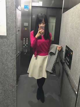 「コンサバ」｜「アイテム（アンサンブル）」を使った、Mitsueleenoさん（レディース・164cm）の春コーディネート