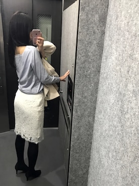 「コンサバ」｜「アイテム（その他アウター）」を使った、Mitsueleenoさん（レディース・164cm）の春コーディネート