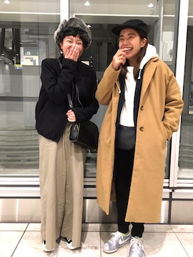 「SEA（シー）のアイテム」を使った、seekaさん（レディース・154cm）の冬コーディネート