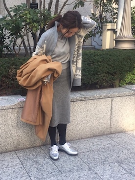 「koe（コエ）のアイテム」を使った、seekaさん（レディース・154cm）の冬コーディネート