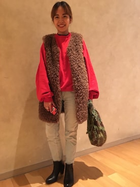 「MAISON EUREKA（メゾンエウレカ）のアイテム」を使った、seekaさん（レディース・154cm）の秋コーディネート