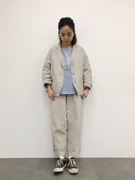 「Samansa Mos2（サマンサ モスモス）のアイテム（ジャケット/アウター）」を使った、seekaさん（レディース・154cm）の春コーディネート