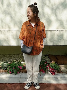 「Samansa Mos2（サマンサ モスモス）のアイテム（パンツ）」を使った、seekaさん（レディース・154cm）の春コーディネート