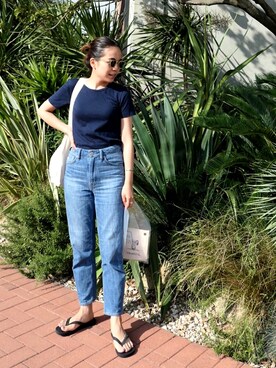 「havaianas（ハワイアナス）のアイテム（サンダル）」を使った、seekaさん（レディース・154cm）の春コーディネート