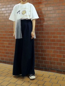 「メチャカリ」｜「アイテム（パンツ）」を使った、seekaさん（レディース・154cm）の夏コーディネート