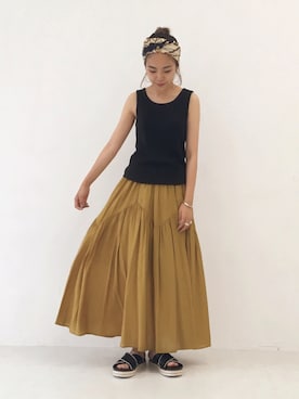 「ehka sopo（エヘカソポ）のアイテム」を使った、seekaさん（レディース・154cm）の夏コーディネート