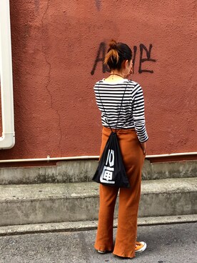 「TENBOX（テンボックス）のアイテム（バッグ）」を使った、seekaさん（レディース・154cm）の夏コーディネート