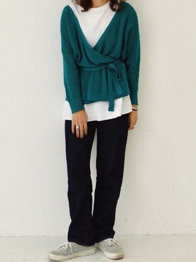 「メチャカリ」｜「アイテム（パンツ）」を使った、seekaさん（レディース・154cm）の冬コーディネート