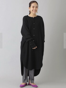 「ワッフルワンピース」｜seekaさん（レディース・154cm）の冬コーディネート