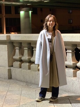 「メチャカリ」｜「アイテム（ジャケット/アウター）」を使った、seekaさん（レディース・154cm）の春コーディネート