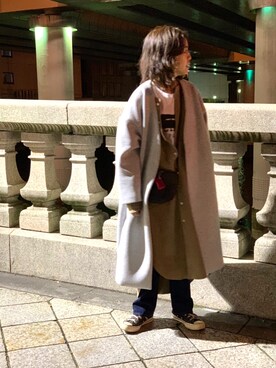 「メチャカリ」｜「アイテム（ジャケット/アウター）」を使った、seekaさん（レディース・154cm）の春コーディネート