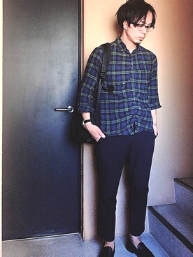 「NAISSANCE（ネサンス）のアイテム（トップス）」を使った、trhtさん（メンズ・166cm）の春コーディネート