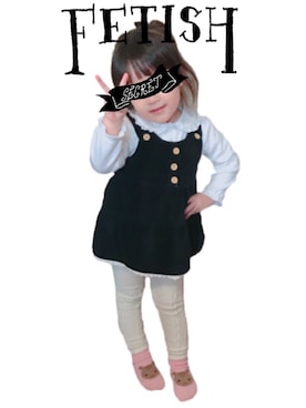 「PETIT BATEAU（プチバトー）のアイテム（ジャンパースカート）」を使った、utaさん（キッズ・90cm）の冬コーディネート