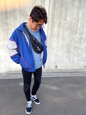 「SLOPER（スローパー）のアイテム」を使った、ケンヤさん（メンズ・175cm）の春コーディネート