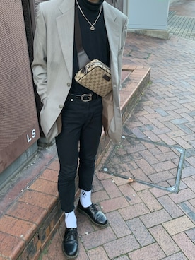 「UNIQLO（ユニクロ）のWOMEN ウルトラストレッチジーンズ（デニムパンツ）」を使った、だいきさん（メンズ・170cm）の冬コーディネート