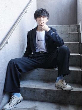 ふじふみさん（メンズ・180cm）の秋コーディネート