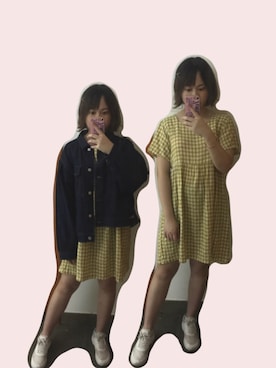 「AS KNOW AS plus（アズノゥアズプラス）のアイテム（デニムジャケット）」を使った、R🐰さん（レディース・160cm）の秋コーディネート