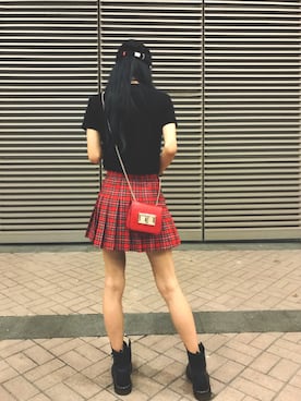 「skirt」｜「アイテム（キャップ）」を使った、lさん（レディース・161cm）の秋コーディネート