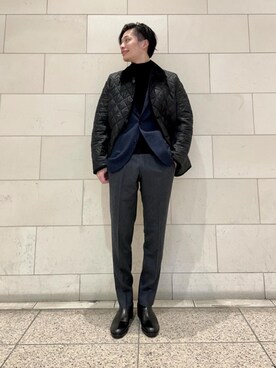 「ビジネス」｜「アイテム（その他アウター）」を使った、牛澤　佑介さん（メンズ・174cm）の冬コーディネート