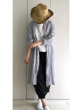 「ローブワンピース」｜toccoさん（レディース・160cm）の夏コーディネート