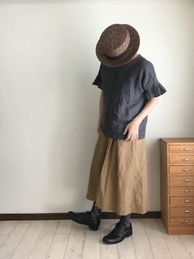 「キュロット」｜「アイテム（その他シューズ）」を使った、toccoさん（レディース・160cm）の秋コーディネート