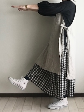 「コンバースハイカット」｜「アイテム（アクセサリー）」を使った、toccoさん（レディース・160cm）の夏コーディネート