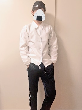 「STUDIOUS（ステュディオス）のアイテム（カバーオール）」を使った、たっくんさん（メンズ・174cm）の春コーディネート
