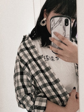 「GU（ジーユー）のアイテム（タンクトップ、ホワイト系）」を使った、mimikuku914さん（レディース）の春コーディネート