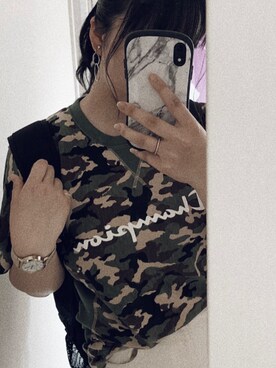 「カモフラージュ柄」｜mimikuku914さん（レディース・158cm）の春コーディネート