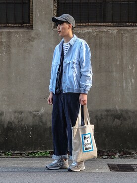 「plain-me（プレインミー）のアイテム（デニムジャケット）」を使った、Jin_wさん（メンズ・170cm）の冬コーディネート